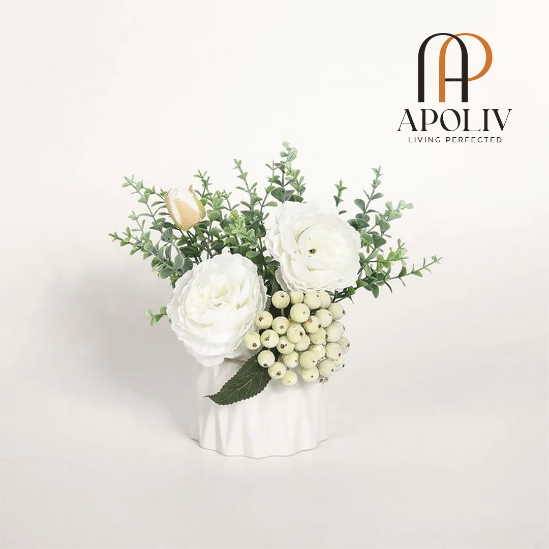 Apoliv - AVIVA ARTIFICIAL POTTED FLOWER BOUQUET 8''X8''